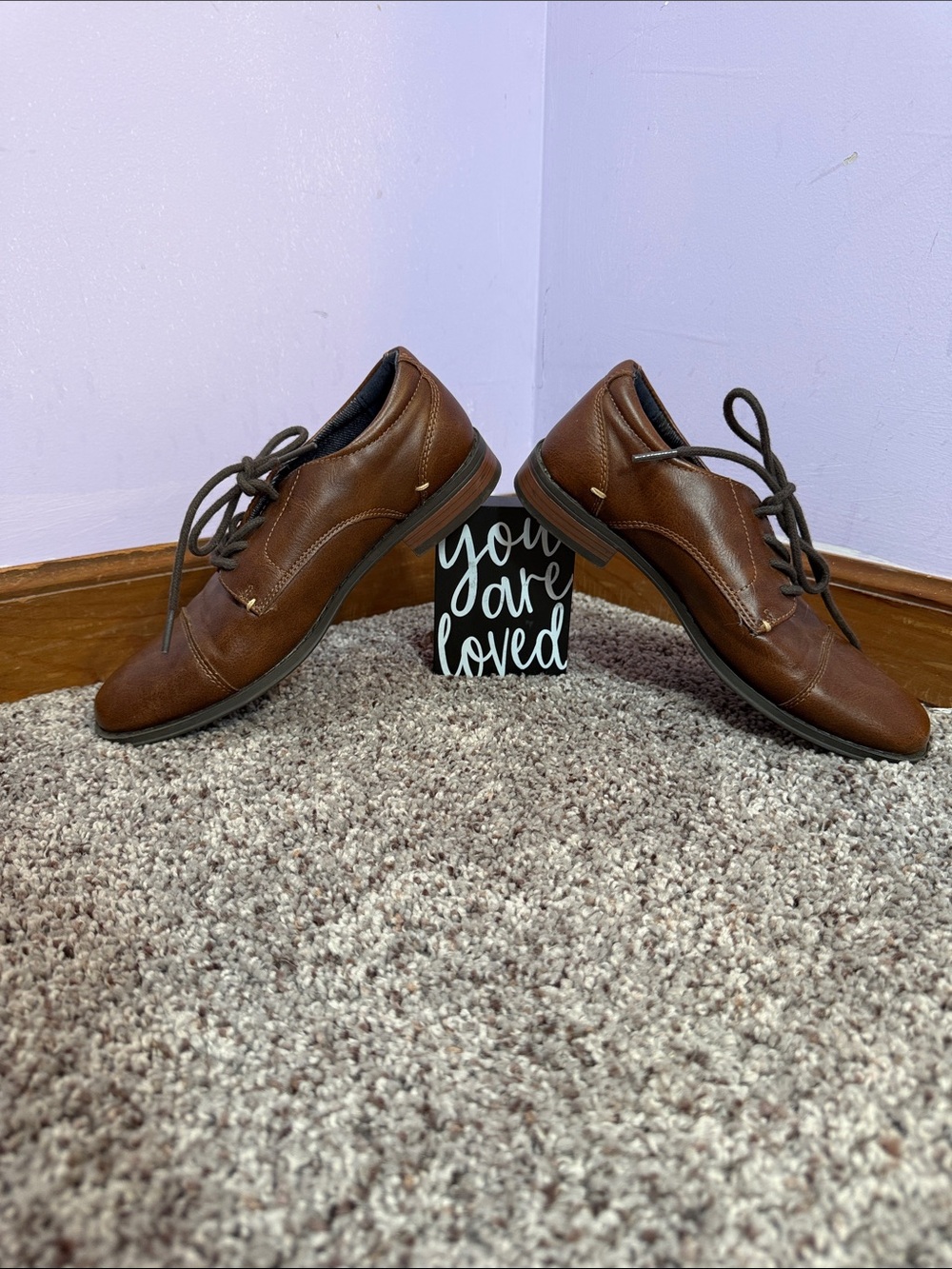 Brown dress shoes